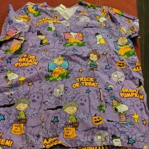 The Great Pumpkin Halloween Scrub Top